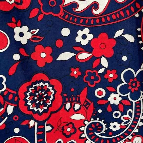 Talbots Long Sleeve Button Down Shirt XL Colorful Print 100% Cotton EUC - Picture 5 of 10